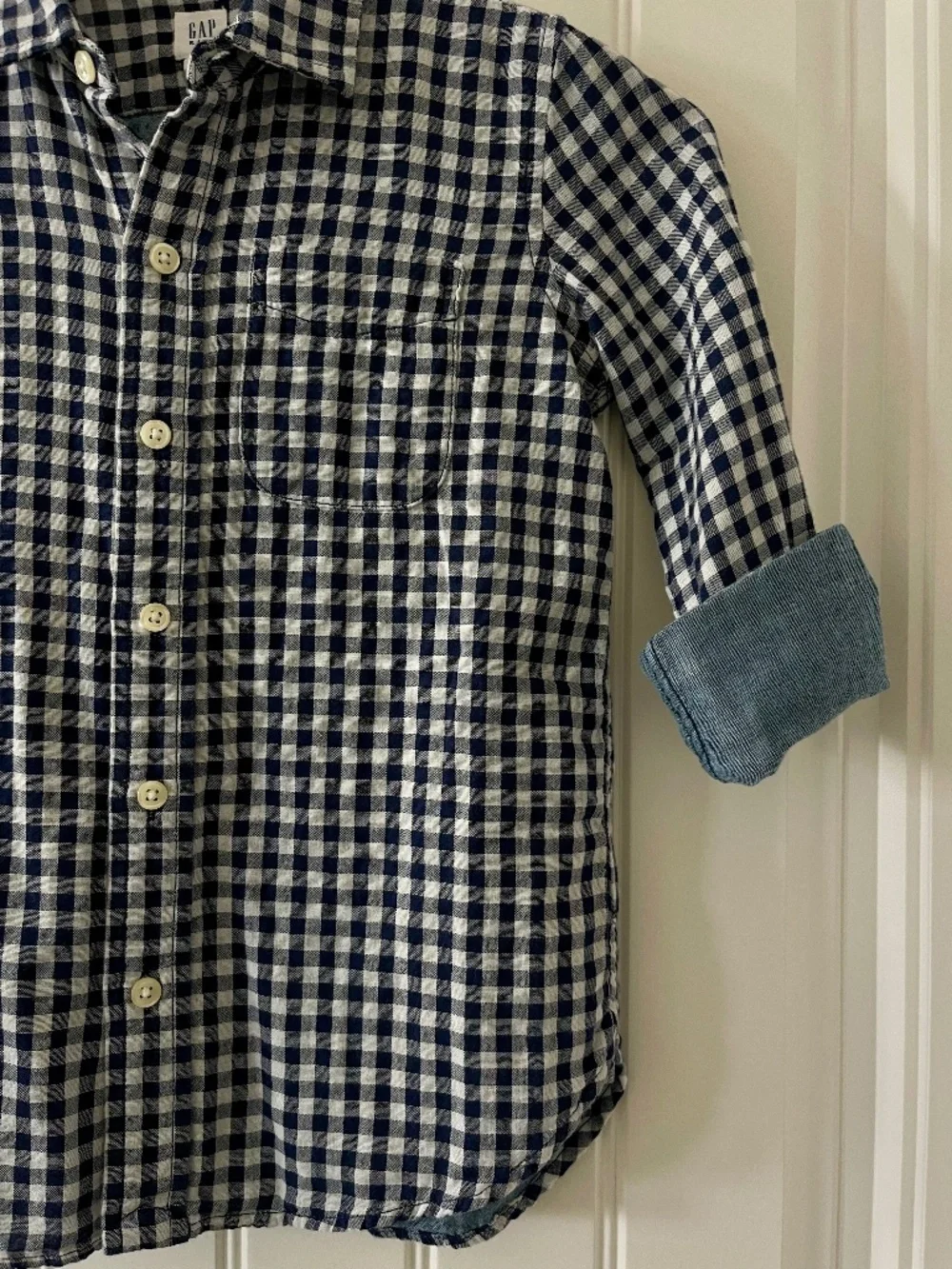 Boys Gap Gingham Button Up (Long Sleeve)